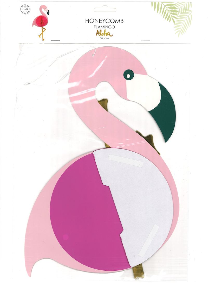 Deko Flamingo Wabenball Aloha 52 x 24 cm