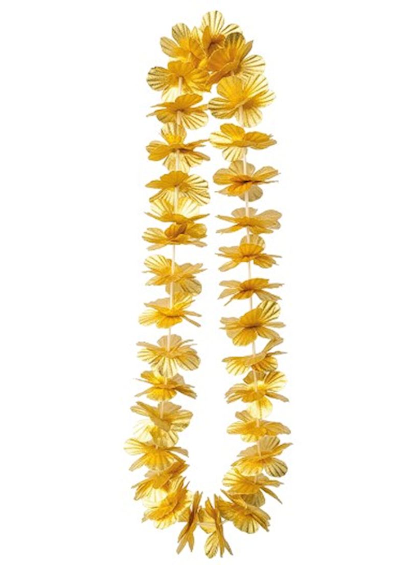 Collier de fleurs doré 