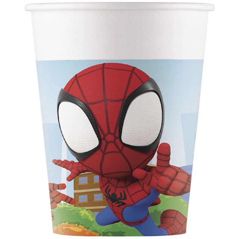 Gobelets de fête Spidey & His Amazing Friends 200 ml, 8 pcs.