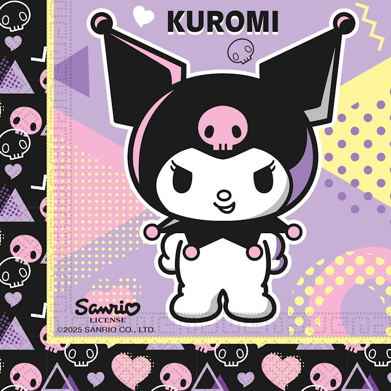 Servietten Kuromi Pop Art 20 Stk. 33x33 cm