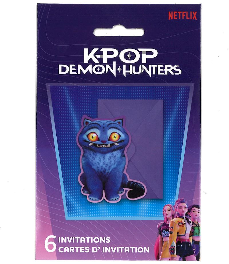 Einladungskarten K-Pop Demon Hunters 6 Stk.