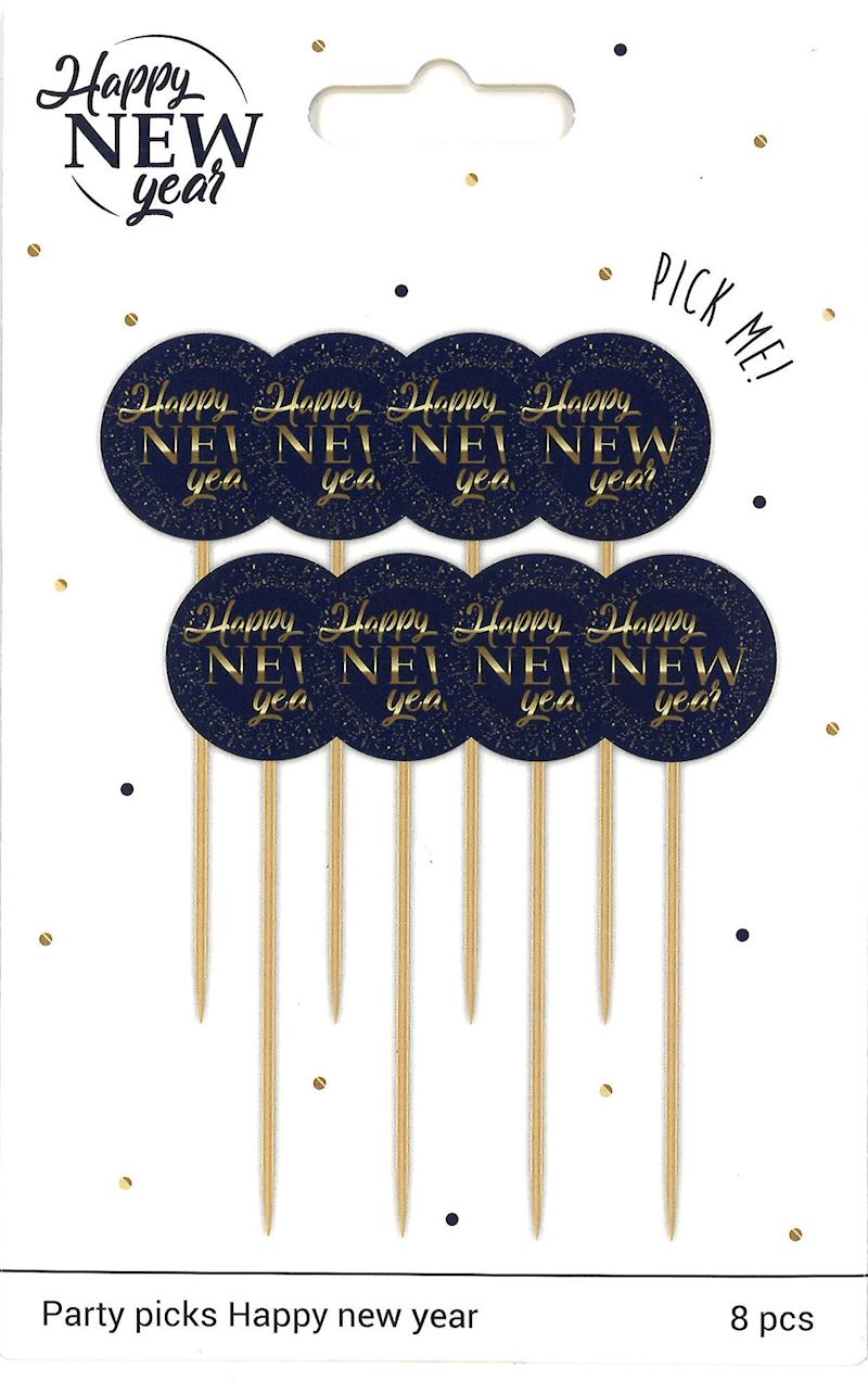 Bâtons de fête Happy new year 8 Stk.