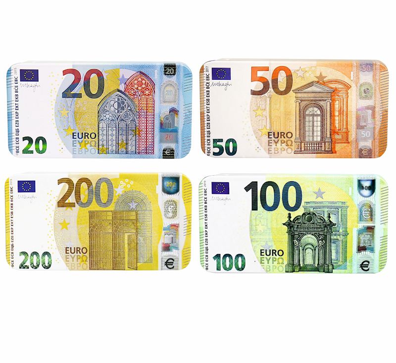 Schokolade Euro Geldschein Täfelchen, 22 g 4 sort.
