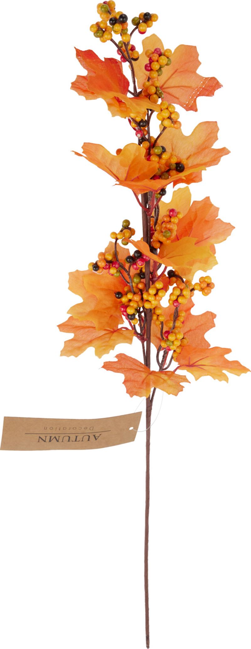 Beerenast mit Herbstlaub 60 cm orange