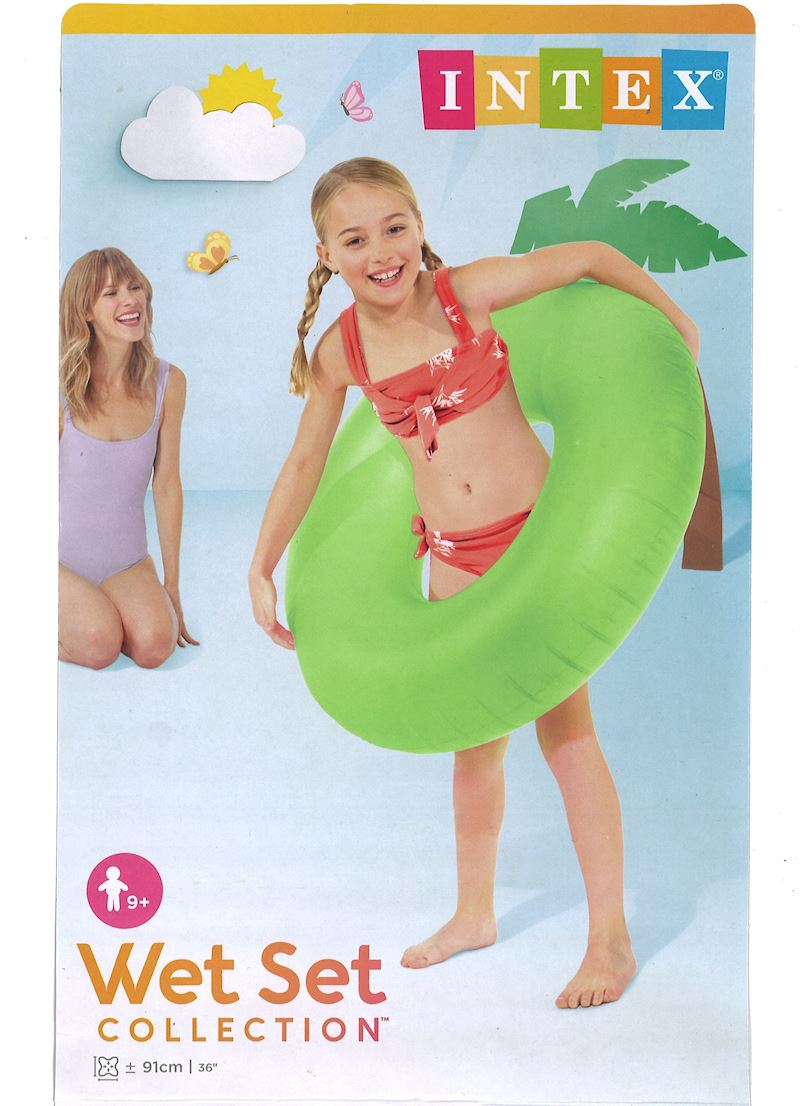 Schwimmring 3 Neonfarben sort. 91 cm