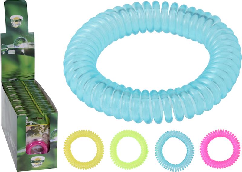Bracelet à la citronnelle 4 couleurs ass.