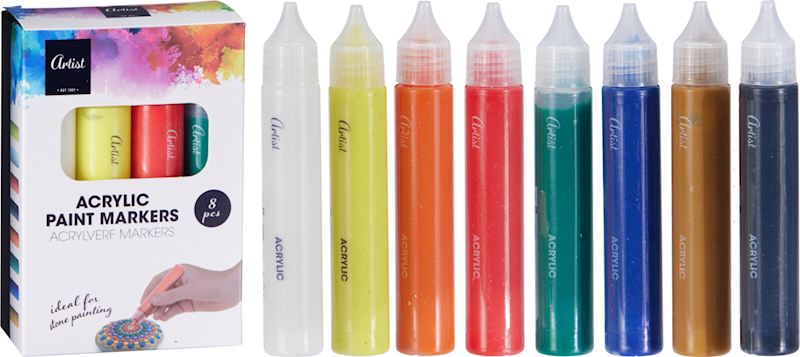 Couleurs en acryl 8 pcs 