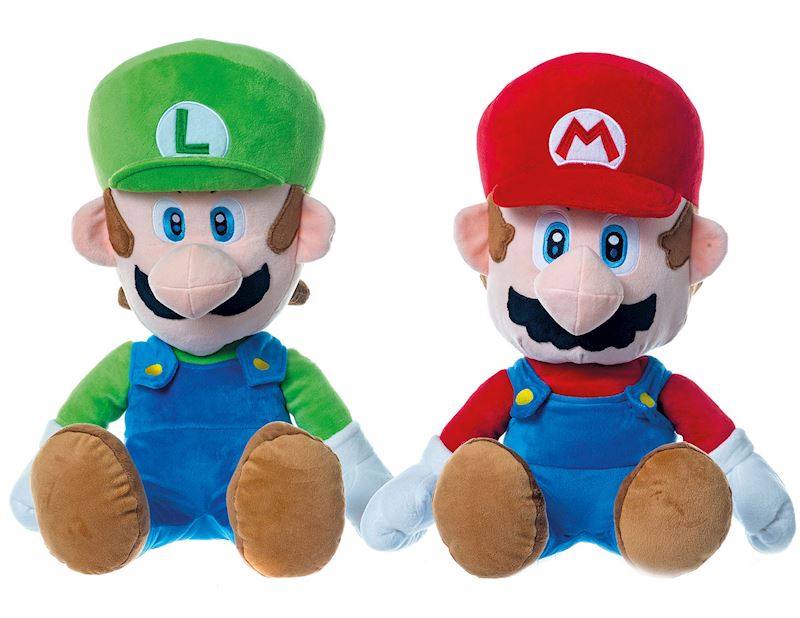 Plüsch Nintendo Mario Luigi 90 cm 2xsort.