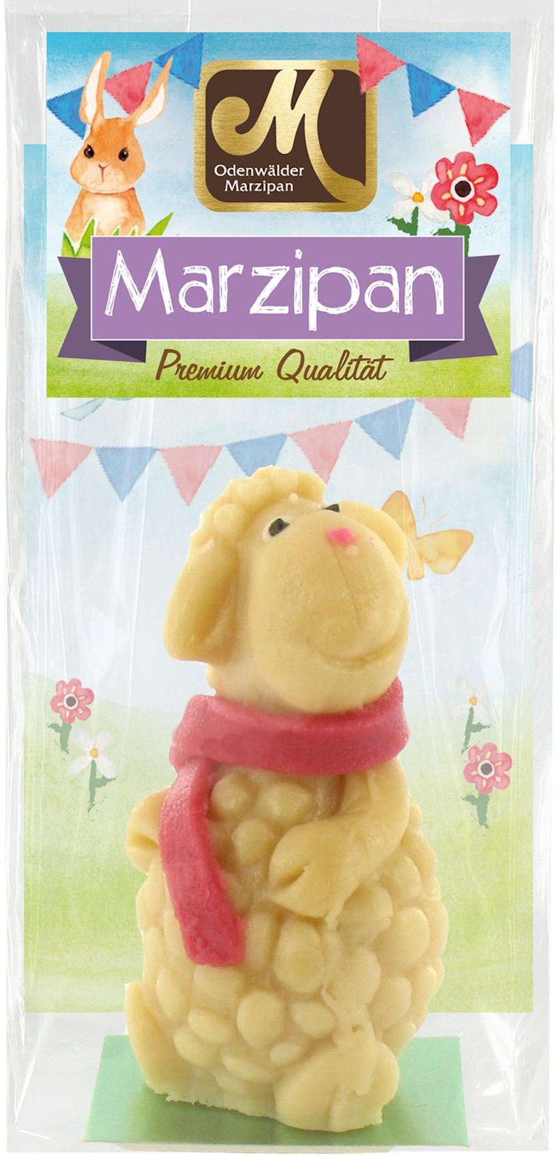Marzipan Schaf mit Schal 75 g im Beutel