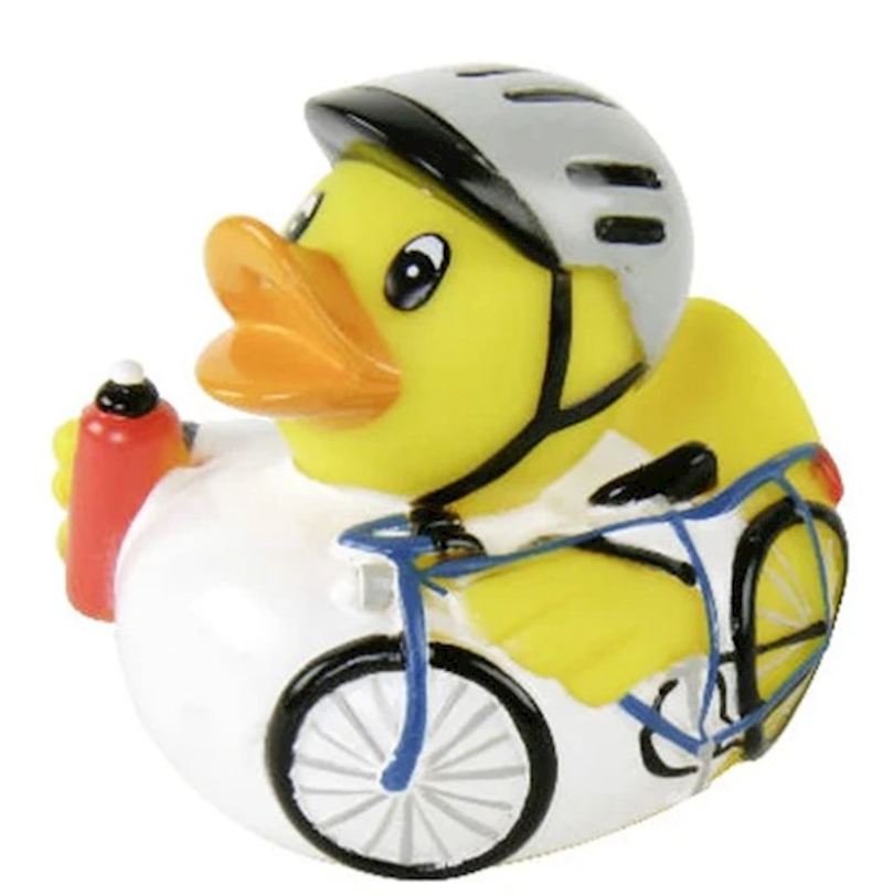 Badeente Radfahrer 8 cm 