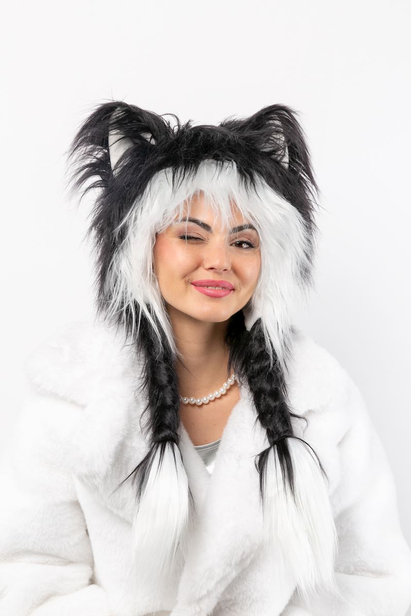 Plüsch Mütze struppige Katze 