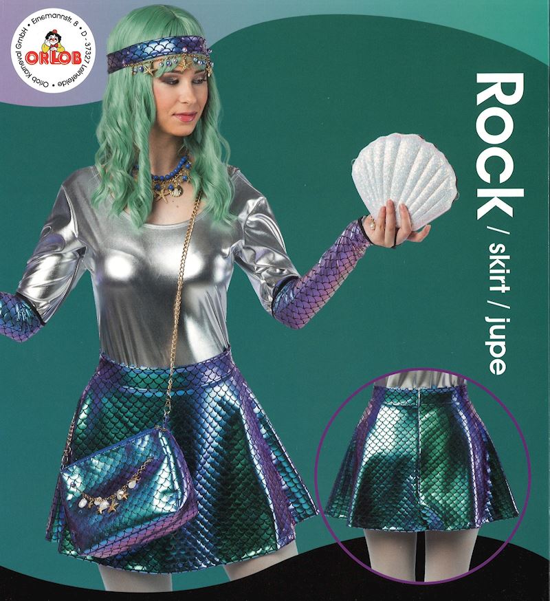 Rock Meerjungfrau Gr. XXS-XS türkis-violett
