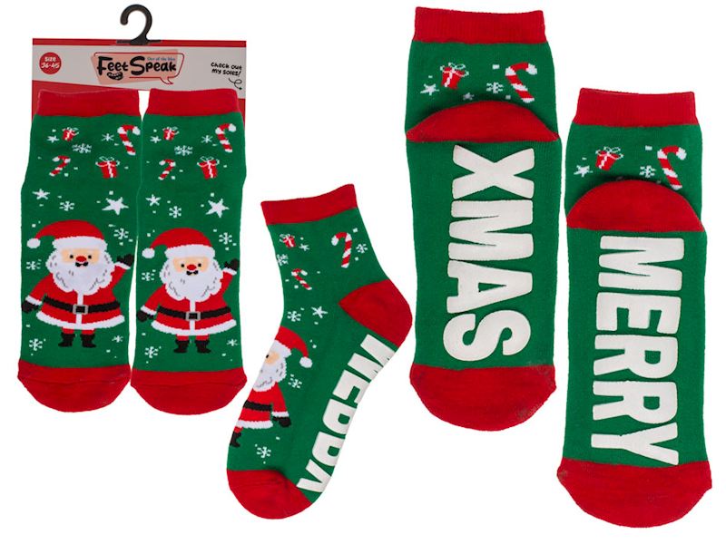Chaussettes noël taille unique, antidérapante
