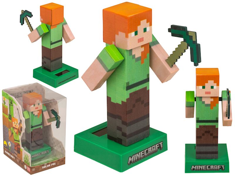 Bewegliche Figur mit Solar Minecraft Alex 12 cm