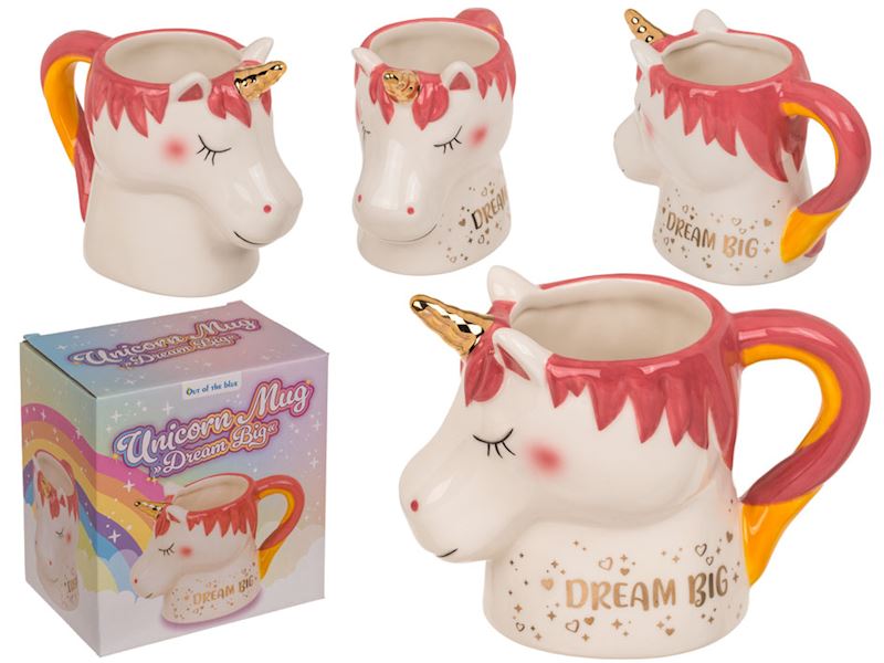 Tasse Einhorn, Dream Big 3.75 dl  15x11 cm Keramik