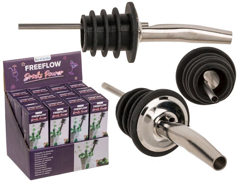 Ausgiesser für Getränke aus Edelstahl und Silikon 11 cm