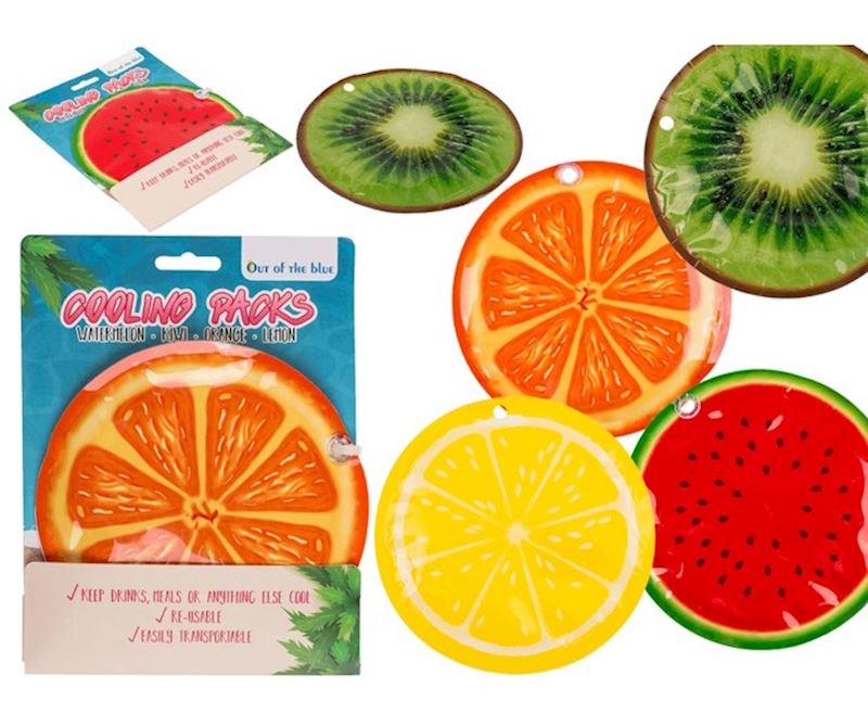 Poche de gel fruits 15 cm 4 ass. sur carte