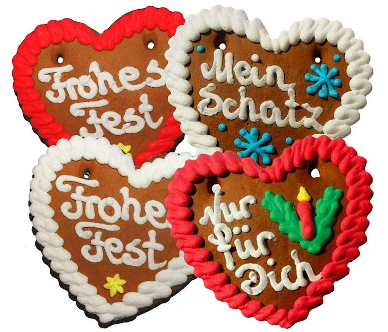 Lebkuchenherz 40 g div. Weihnachtsmotive