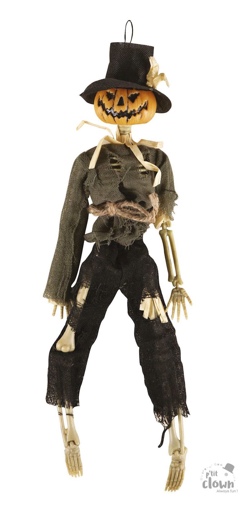 Hängedeko Halloween Skelett- Vogelscheuche 40 cm