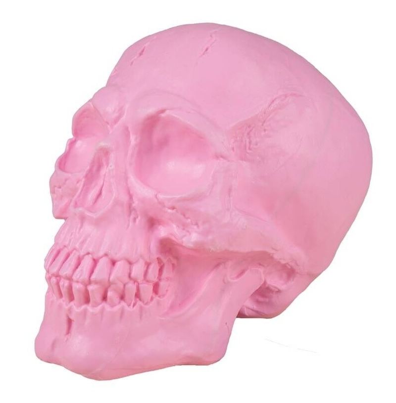 Totenkopf pink 18 cm 