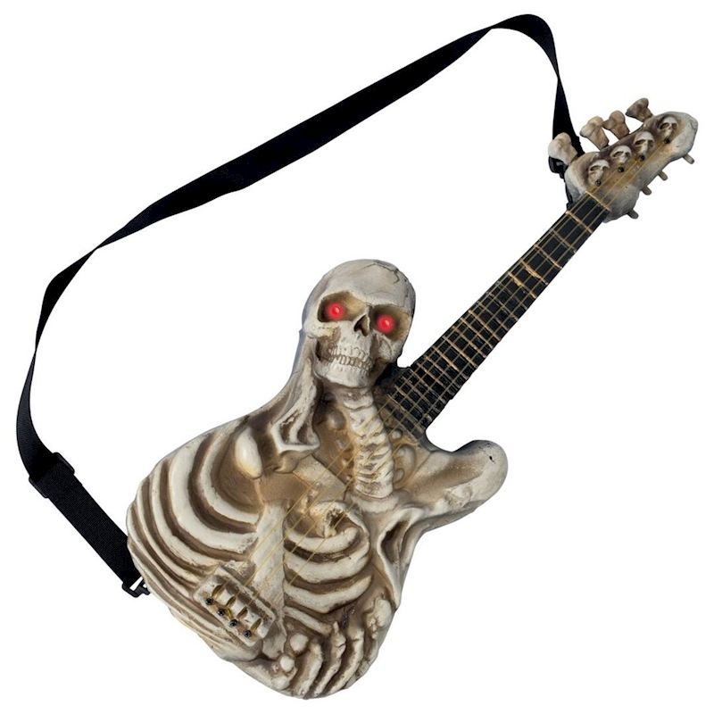 E-Gitarre Skelett 55 cm mit Licht und Sound