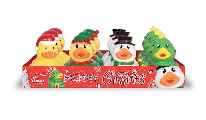 Badeente Weihnachten 4xsort 8x7 cm