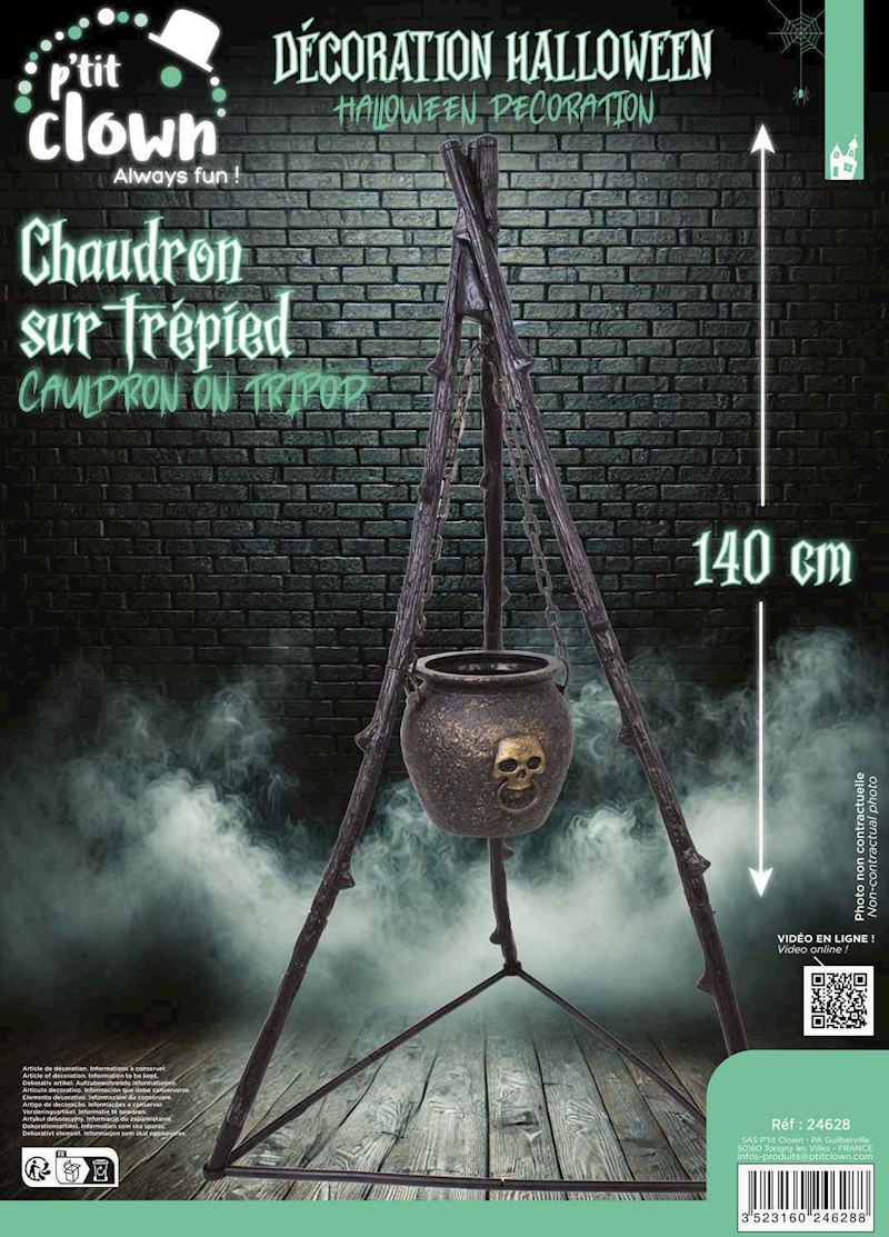 Chaudron de sorcière 140 cm 