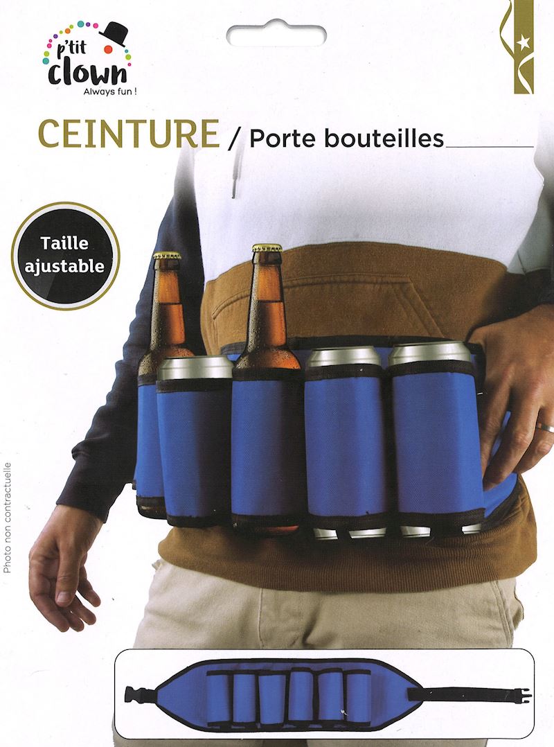 Ceinture porte bouteille pour 6 bouteilles/boites