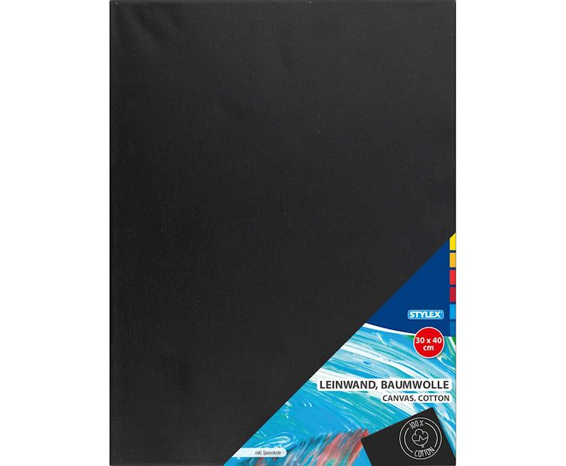 Toile de peinture noir 30x40 cm