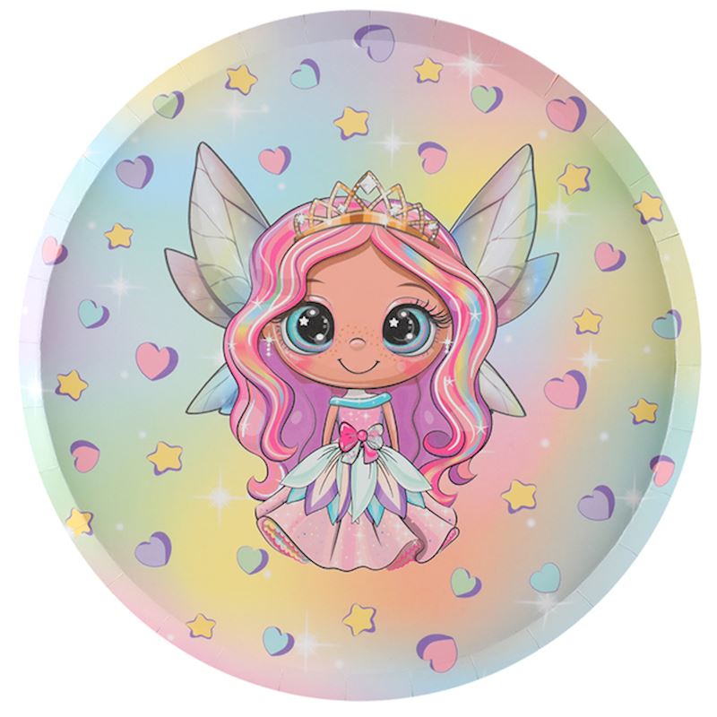 Partyteller kleine Fee/Einhorn 10 Stk. 22.5 cm