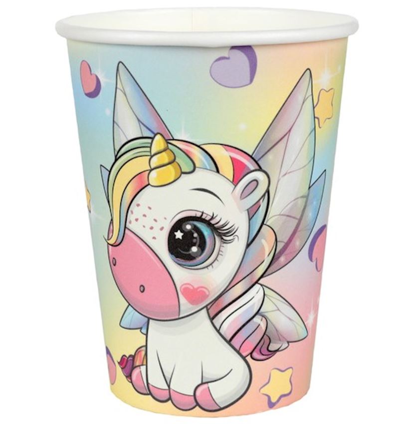 Partybecher kleine Fee/Einhorn 10 Stk. 2.7dl