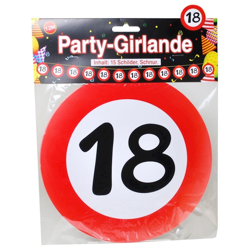 Partygirlande 18 Jahre, 12 m 