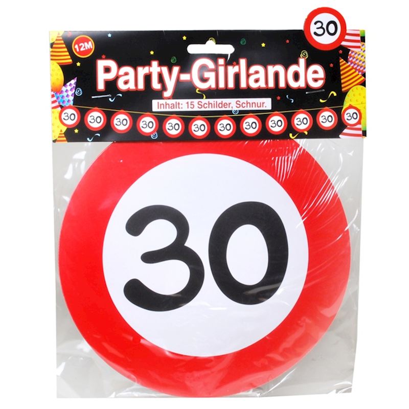 Partygirlande 30 Jahre, 12 m 