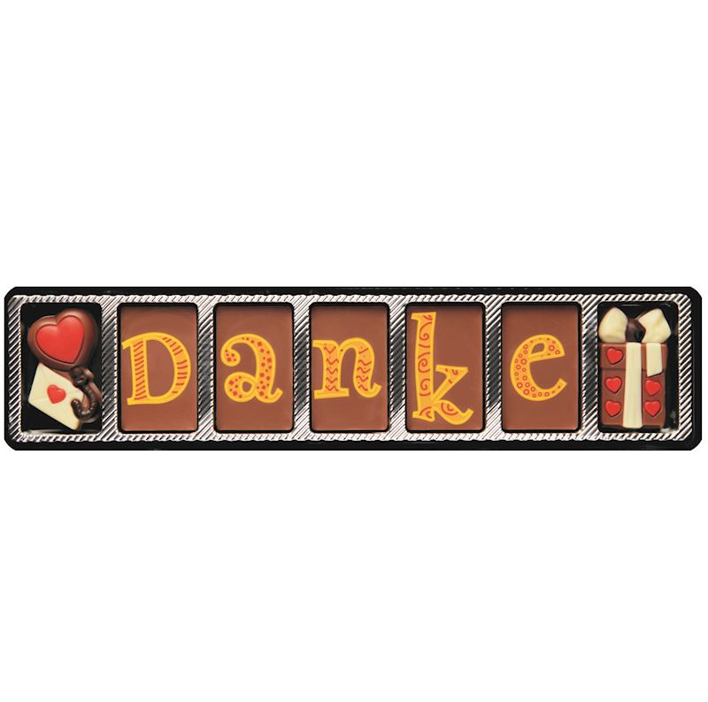 Schokoladen Danke 70 g in Geschenkpackung 30 cm