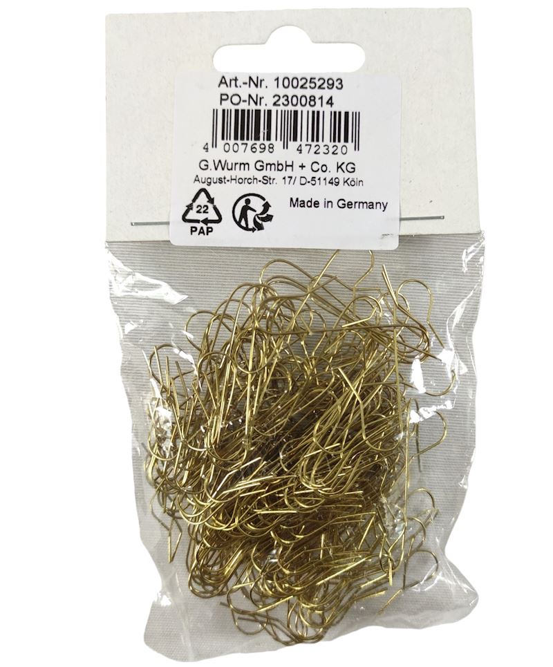 Weihnachtsbaumschmuck Aufhänger gold Metall 4 cm