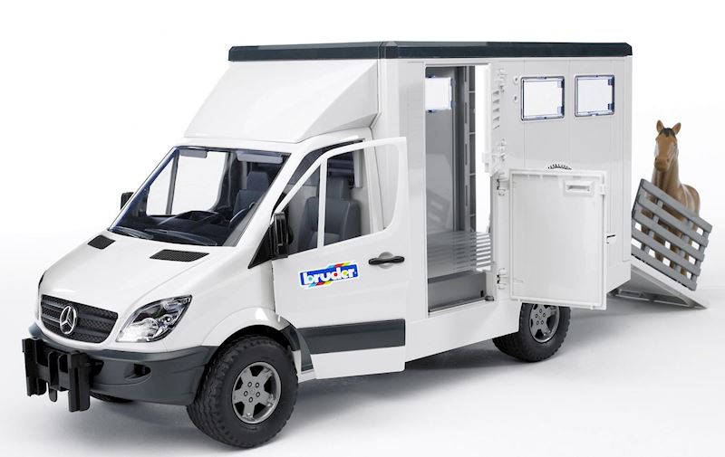 BRUDER Camion de transport animal Mercedes Benz