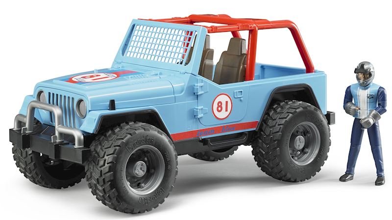 BRUDER Jeep cross country racer bleue avec conducteur