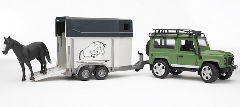 BRUDER Land Rover Defender 90 Break avec van