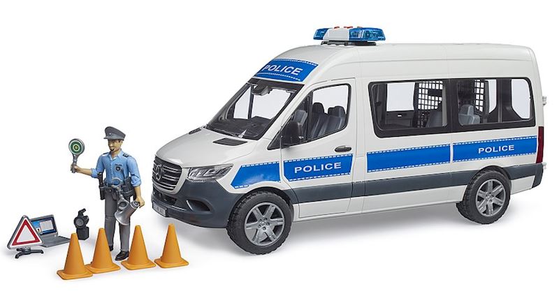 BRUDER MB Sprinter voiture de police avec policier