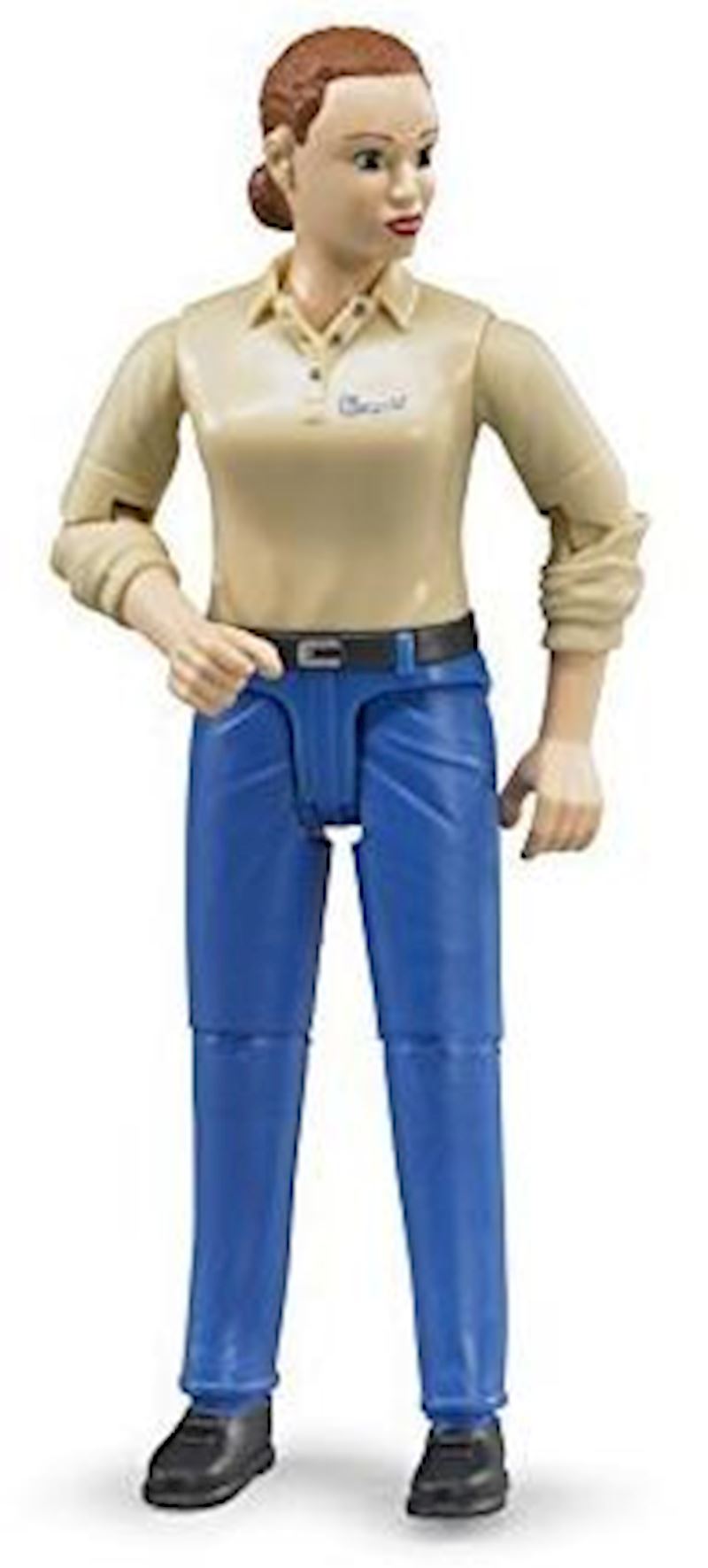 BRUDER Frau mit hellem Hauttyp und blauer Hose