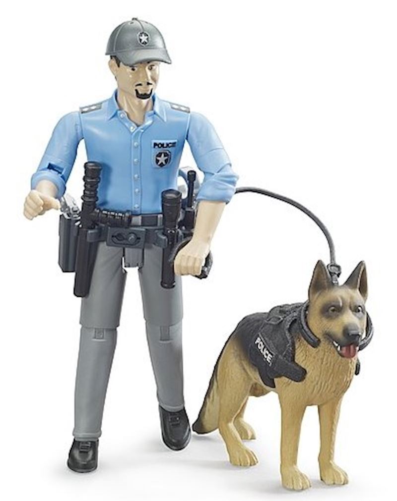 BRUDER bworld Polizist mit Hund