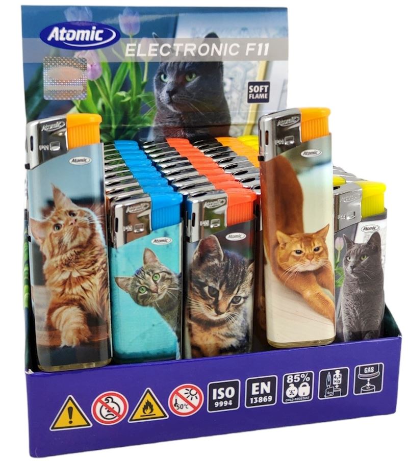 Feuerzeug Katzen sort. nachfüllbar