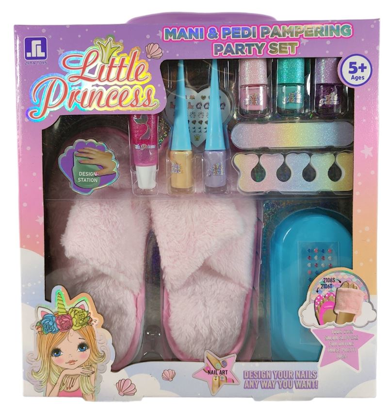 Beautyset Pedicure mit Hausschuhen & Schminke