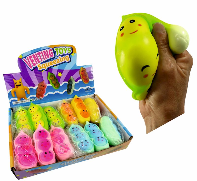 Quetschball Bohne 10 cm 4 sort.