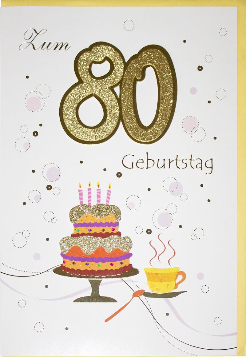 Cartes grandes anniversaire 80 ans, 21x30 cm