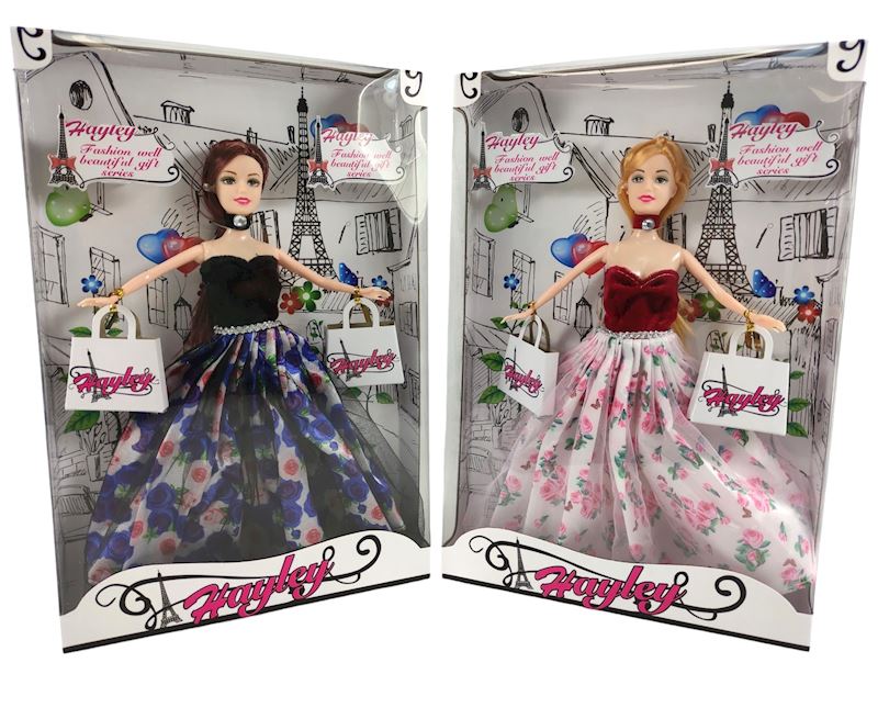 Puppe Hayley 28 cm, 2 sort. 