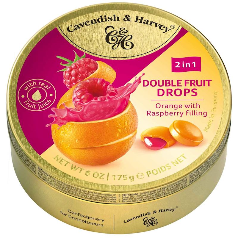 Cavendish & Harvey 175 g Orange & Himbeere Drops