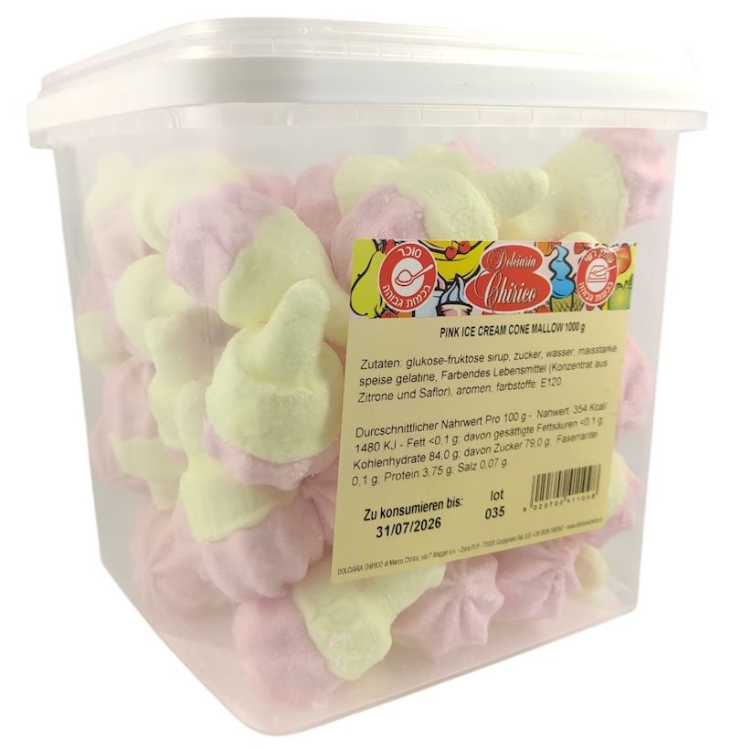 Marshmallow Eis/Glaçe Dose à 1 kg ca 58 Stk.