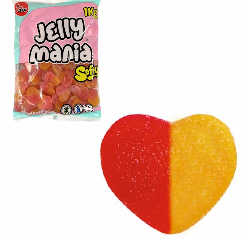 Jake Jellymania Peach Hearts halal 1 Kg / 143 pcs. ensachet