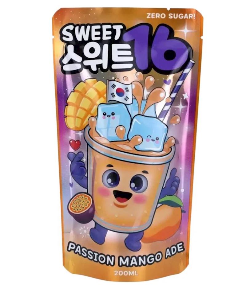 Sweet16 Mango & Passion 200 ml, zuckerfrei